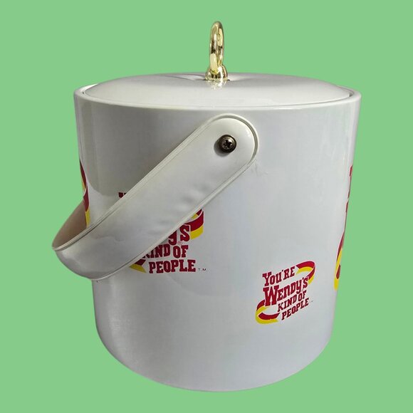1980s Wendy's Fast Food Restaurant Ice Bucket "You're Wendy's Kind of People" - Picture 5 of 9